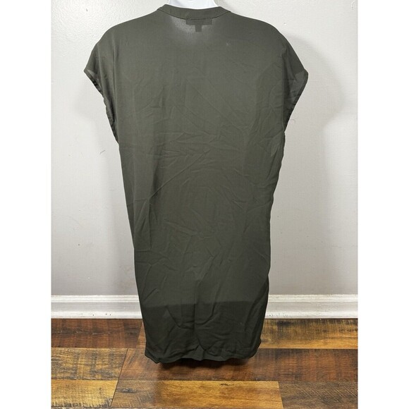KARLIE Polyester Army Green Midi Dress - Size Small - Picture 5 of 7